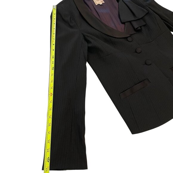 Nanette Lepore Tuxedo Jacket with Bow Lapel Black Size 12 - Picture 10 of 15